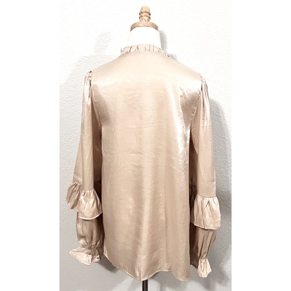 MAZIK METALLIC LAYERED RUFFLE TOP ❤️IN STORES❤️ - Picture 3 of 3